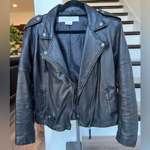 Treasure & Bond Women’s Black Leather Jacket size Small